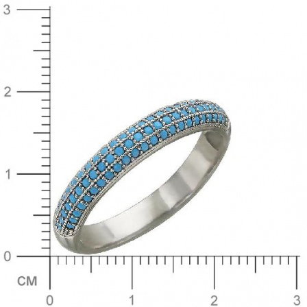 Кольцо с бирюзой из серебра (арт. 842941)