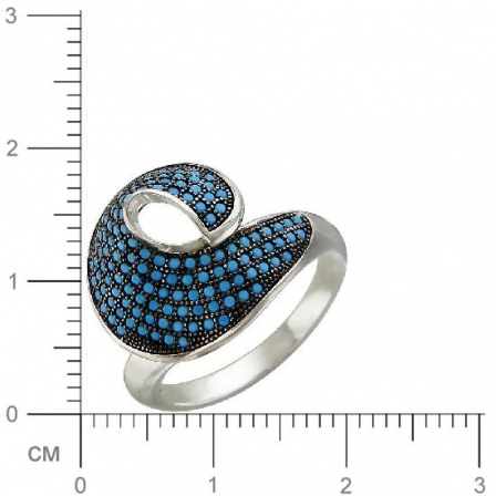 Кольцо с бирюзой из серебра (арт. 842949)