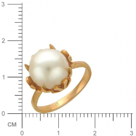 Кольцо с 1 жемчугом из красного золота (арт. 843468)