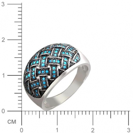 Кольцо с бирюзой из серебра (арт. 843764)