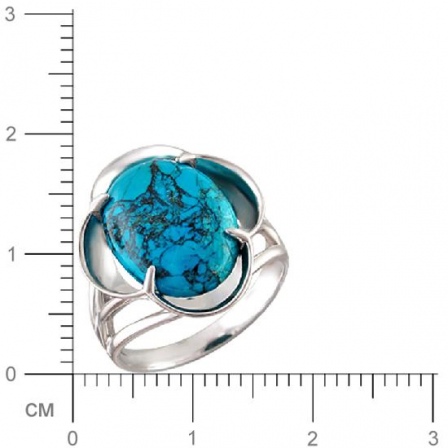Кольцо с бирюзой из серебра (арт. 844490)