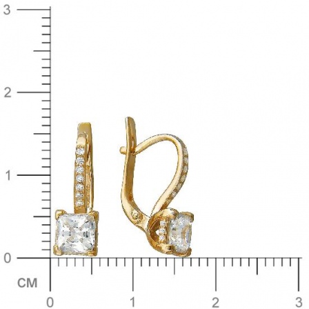 Кольцо с 6 фианитами из жёлтого золота (арт. 847456)