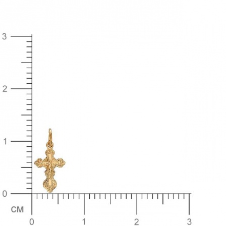 Крестик из серебра с позолотой (арт. 861048)