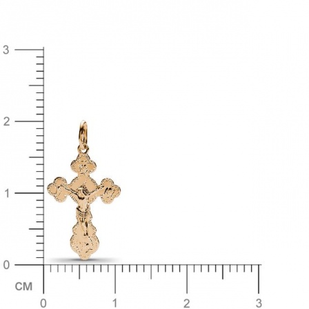 Крестик из серебра с позолотой (арт. 861054)