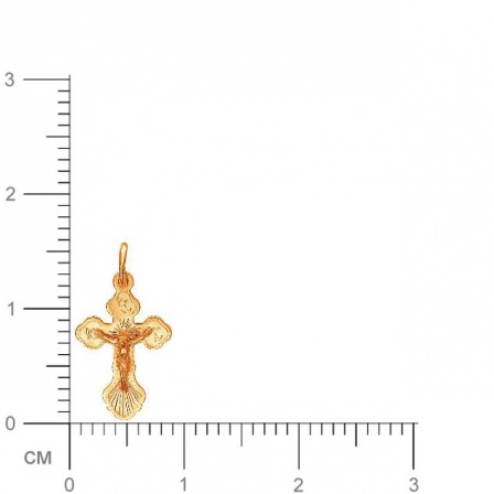 Крестик из серебра с позолотой (арт. 862185)