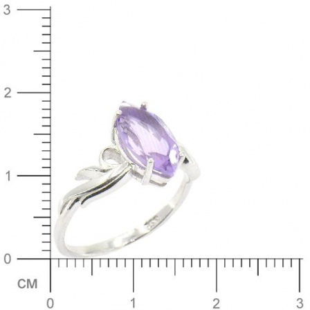 Кольцо с аметистами из серебра (арт. 904582)