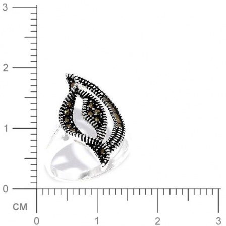 Кольцо с марказитами из серебра (арт. 905460)