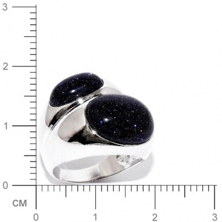 Кольцо с авантюринами из серебра (арт. 906322)