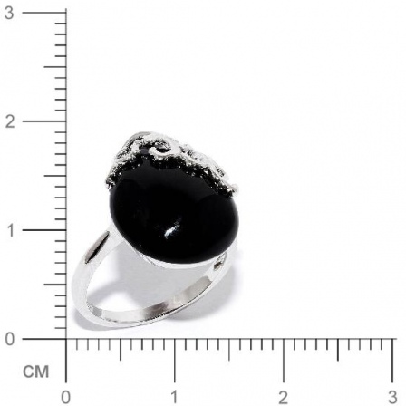 Кольцо с ониксами из серебра (арт. 906395)