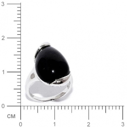 Кольцо с ониксами из серебра (арт. 906401)