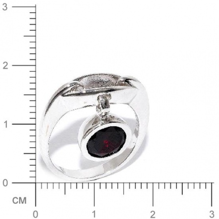 Кольцо с гранатами из серебра (арт. 906685)