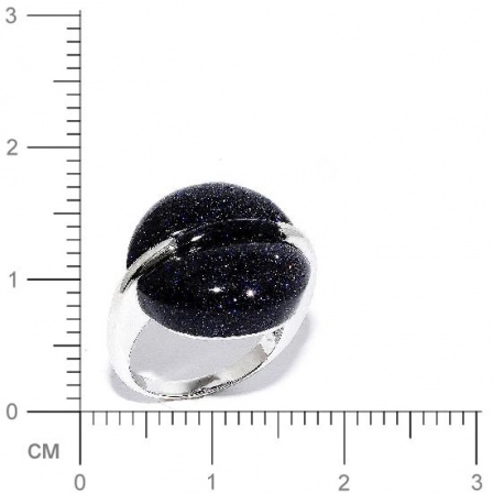 Кольцо с авантюринами из серебра (арт. 906735)