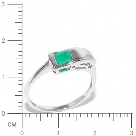 Кольцо с изумрудами из серебра (арт. 906838)
