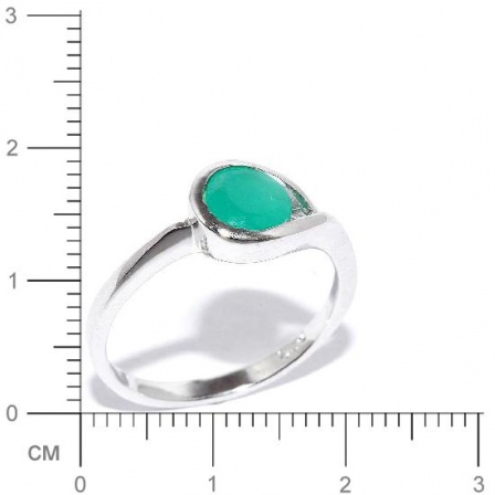 Кольцо с изумрудами из серебра (арт. 906855)