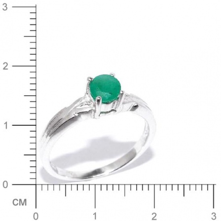 Кольцо с изумрудами из серебра (арт. 907117)