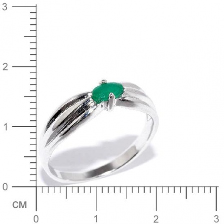 Кольцо с изумрудами из серебра (арт. 907156)