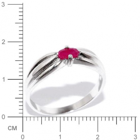 Кольцо с рубинами из серебра (арт. 907157)