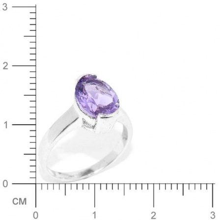 Кольцо с аметистами из серебра (арт. 907348)