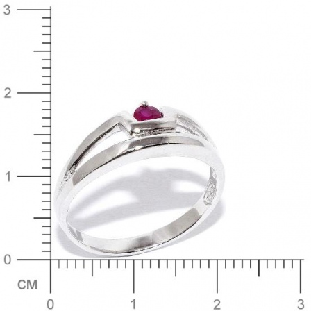 Кольцо с рубинами из серебра (арт. 907810)