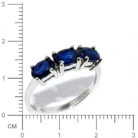 Кольцо с сапфирами из серебра (арт. 908243)