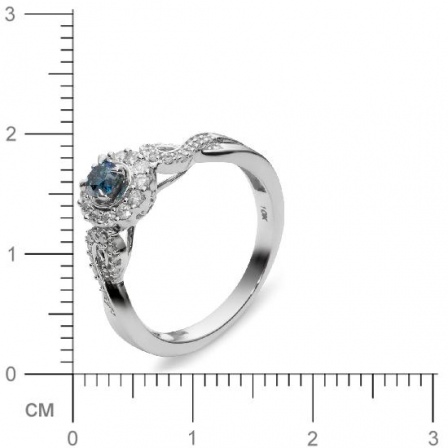 Кольцо с бриллиантами и сапфиром (арт. 991134)