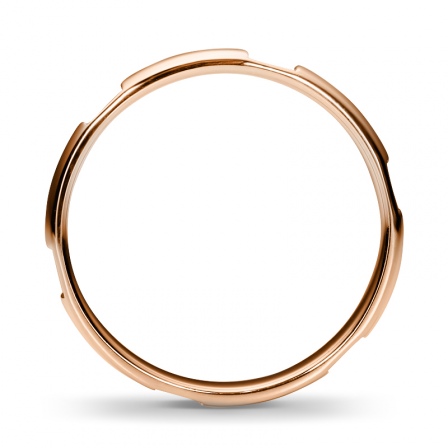 Обручальное кольцо из красного золота  (арт. 351692)
