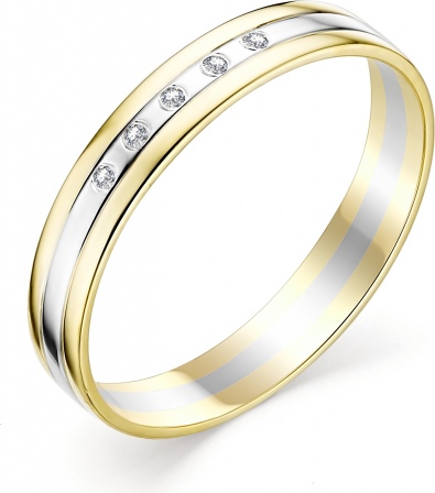 Кольцо с бриллиантами из желтого золота (арт. 811065)