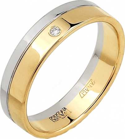 Кольцо с бриллиантом из красного золота (арт. 811445)