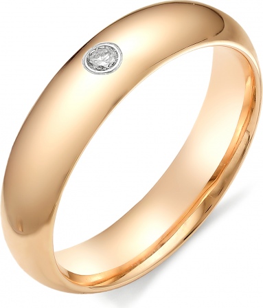 Кольцо с бриллиантом из красного золота (арт. 815063)