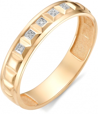 Кольцо с бриллиантами из красного золота (арт. 815408)