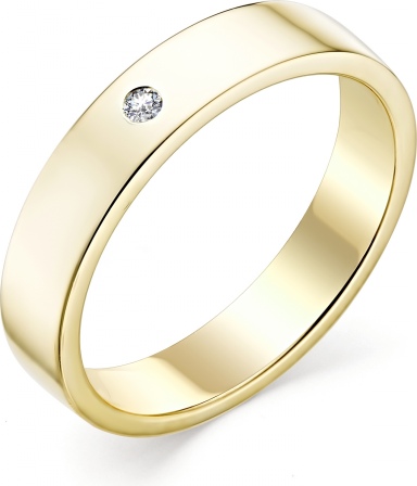 Кольцо с бриллиантом из желтого золота (арт. 816659)