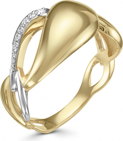 Кольцо с 6 бриллиантами из жёлтого золота (арт. 817953)