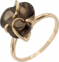 Кольцо Цветок с 1 раухтопазом из красного золота