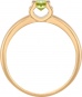 Кольцо с 1 хризолитом из жёлтого золота