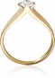 Кольцо с фианитами из жёлтого золота