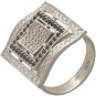 Яркое кольцо с 105 бриллиантами из белого золота 750 пробы