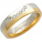Кольцо с 7 бриллиантами из комбинированного золота 