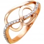 Кольцо с 27 бриллиантами из красного золота 