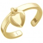 Кольцо Сердце из желтого золота