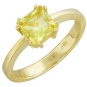 Кольцо с кварцем из желтого золота