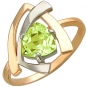 Кольцо с хризолитом из комбинированного золота