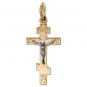 Крестик из комбинированного золота 