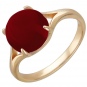 Кольцо с гранатом из красного золота