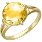 Кольцо с цитрином из желтого золота