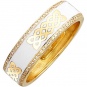 Кольцо узелок с бриллиантами, эмалью из желтого золота 750 пробы