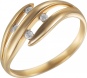 Кольцо с бриллиантами из жёлтого золота