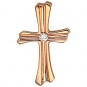 Крестик с бриллиантом из комбинированного золота