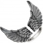 Кольцо Крылья с фианитами из серебра