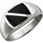 Кольцо с ониксами из серебра