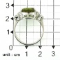 Кольцо с султанитами и фианитами из серебра